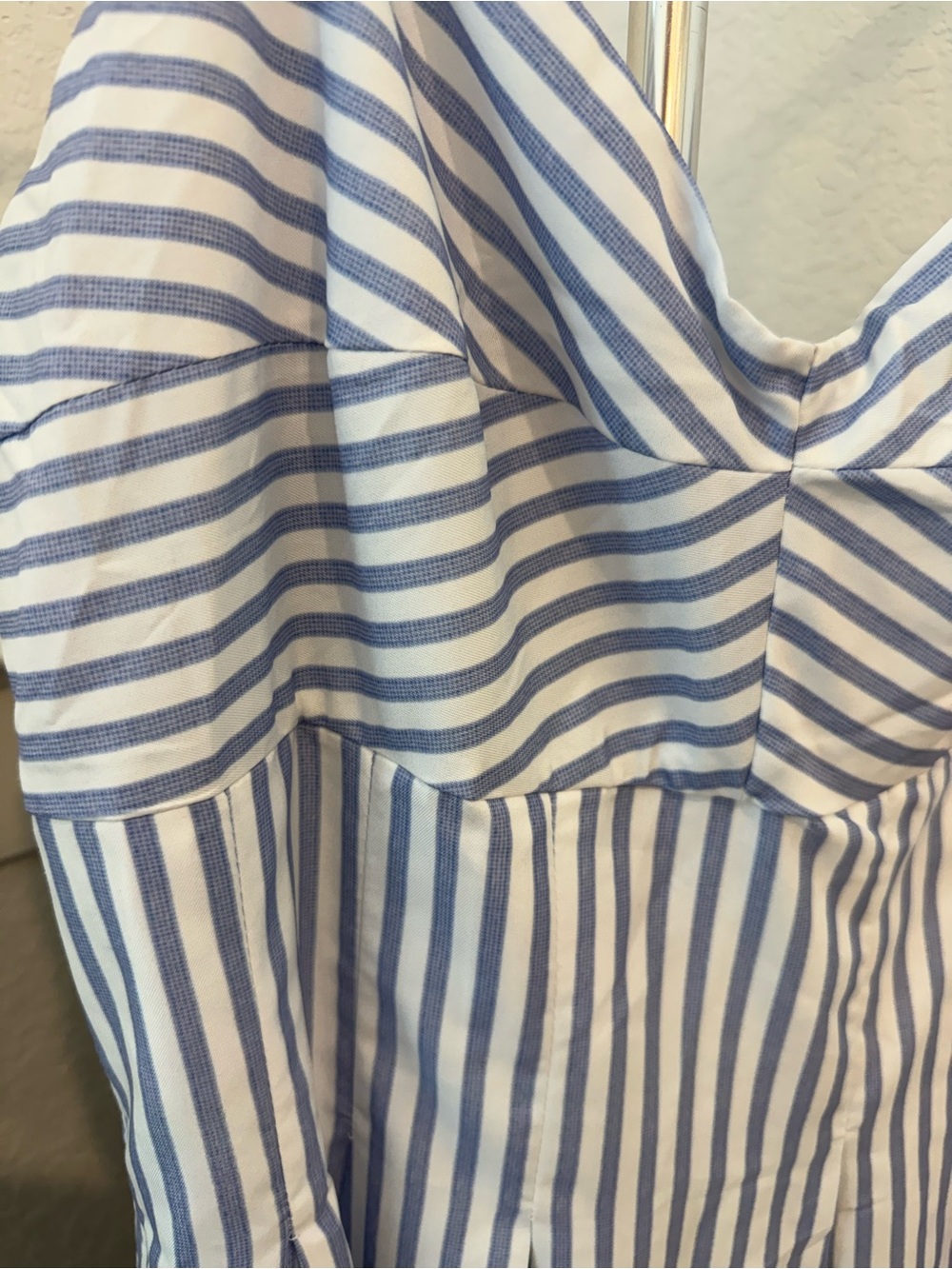 Altar'd State Blue and White Vertical Stripe Maxi Dress - Picture 4 of 9